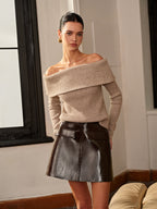 Versatile Zipper PU Leather Mini Skirt for Women - Trendy Streetwear Fashion