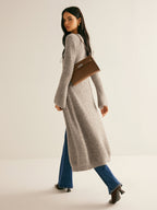 Stacking V-Neck Split Breasted Sweater Dress for Women, Cozy Fall Winter Fashion