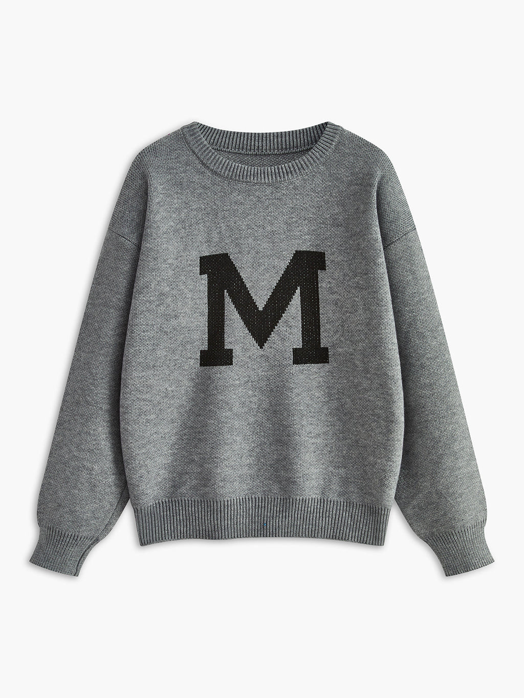 Letter Printed Loose Sweater with Graphic Oversized Pullover Style