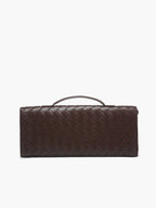 Two Way Woven Flap Clutch Shoulder Bag with Adjustable Strap for Women