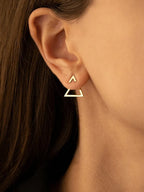 Triangle Stud Earrings Minimalist Geometric Design