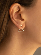 Triangle Stud Earrings Minimalist Geometric Design