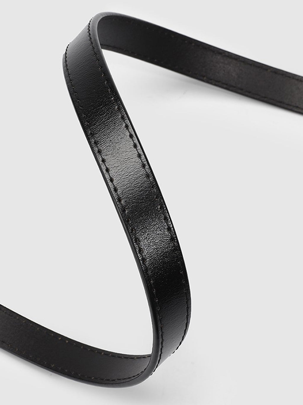 Asymmetrical Knotted Leather Belt Adjustable Buckle Closure