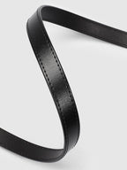 Asymmetrical Knotted Leather Belt Adjustable Buckle Closure