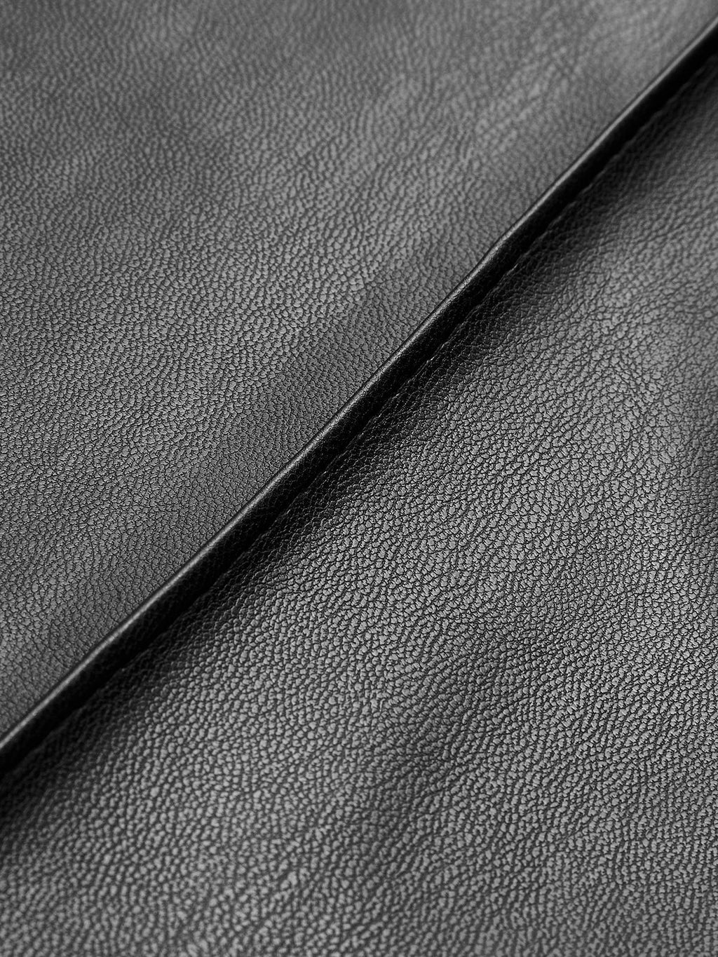 High Waist Faux Leather Pants with Elastic Waistband