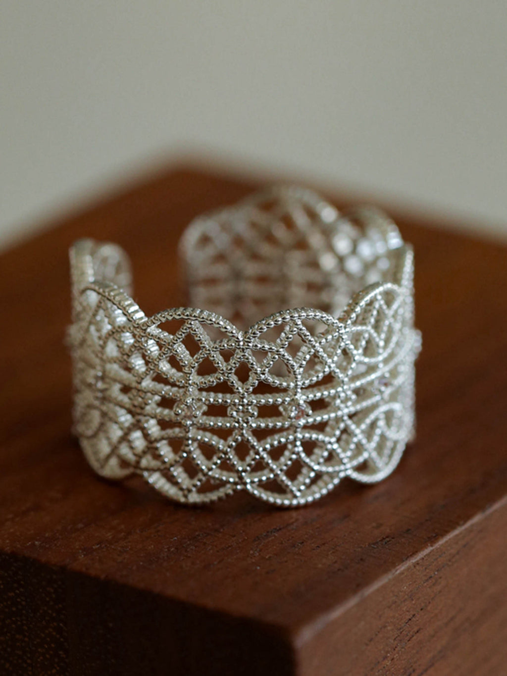 Tunnel Metal Lace Open Ring Adjustable Unique Design Jewelry