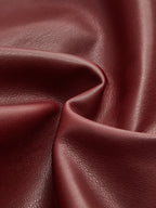 A-Line Faux Leather Mini Skirt with High Waist and Side Zipper