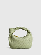 Rounded Woven Knotted Bag with Adjustable Strap Handmade
