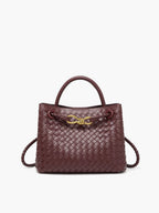 Metal Twist Detail Handle Bag with Spacious Interior Design