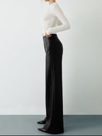 High-Waist PU Leather Wide-Leg Pants for Women Trendy Fashion
