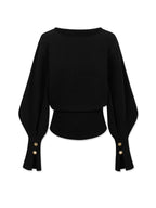 Bell Sleeve Cinched Sweatshirt for Women Casual Fit Comfort