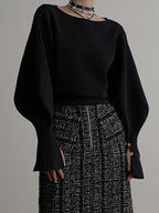 Bell Sleeve Cinched Sweatshirt for Women Casual Fit Comfort