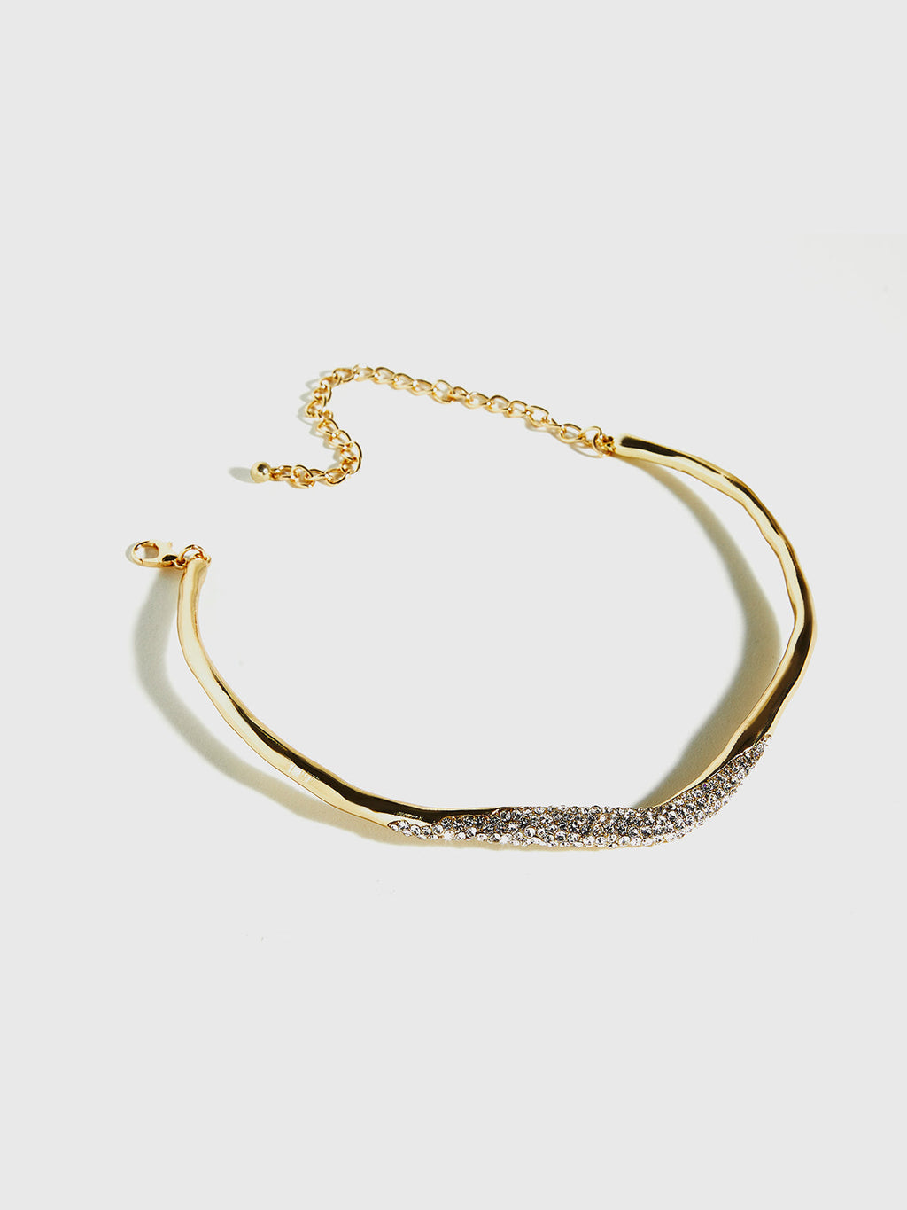 Irregular Ziron Choker Necklace Trendy Statement Piece for Women