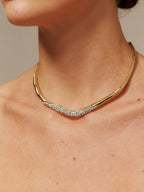 Irregular Ziron Choker Necklace Trendy Statement Piece for Women