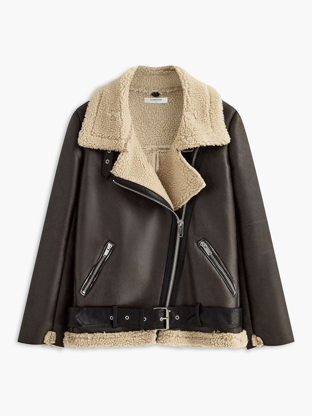 Zipper Belted Soft Fleece Jacket for Women, Full Sleeve Warm Outerwear
