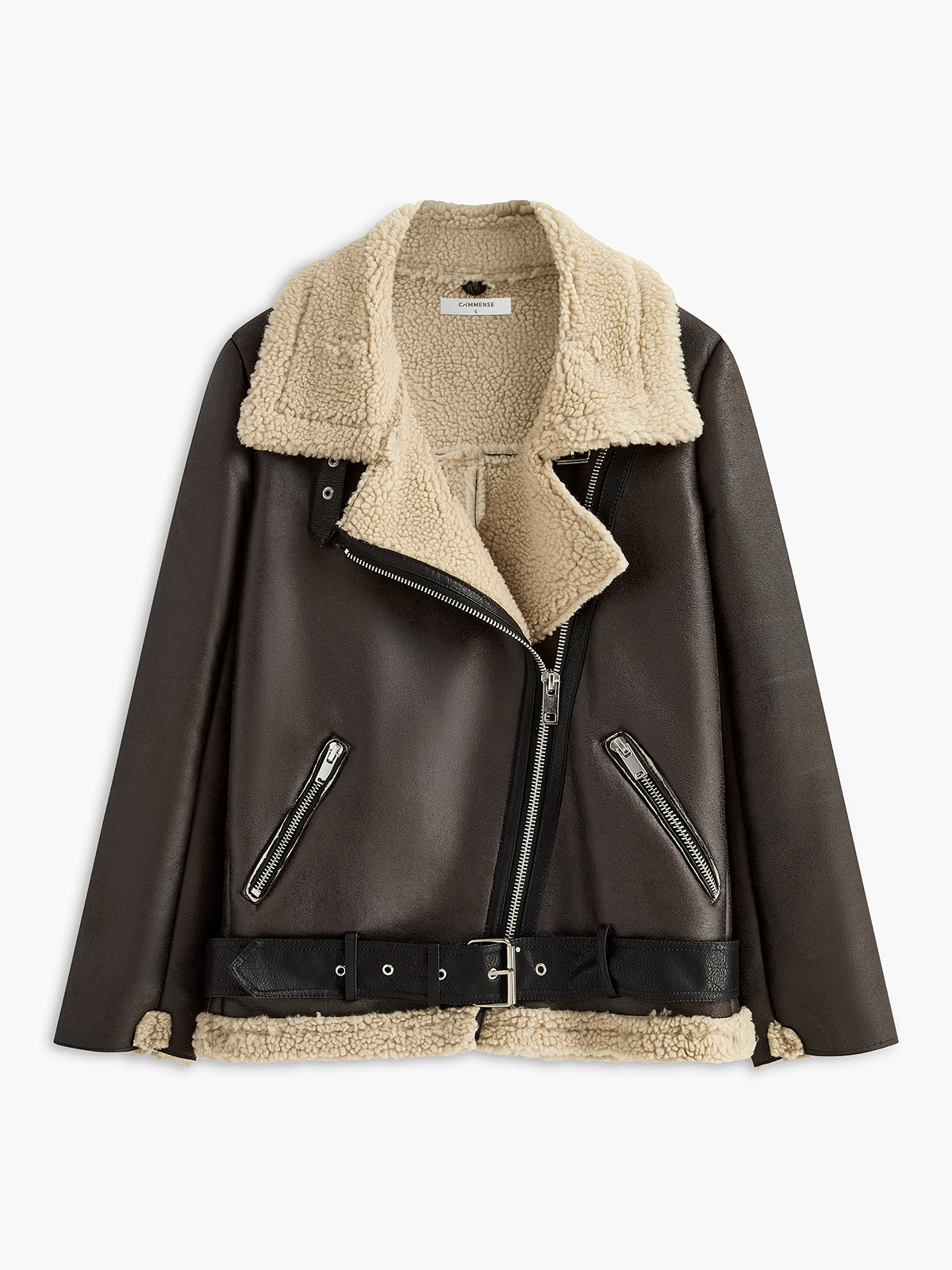 Zipper Belted Soft Fleece Jacket for Women, Full Sleeve Warm Outerwear