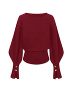 Bell Sleeve Cinched Sweatshirt for Women Casual Fit Comfort