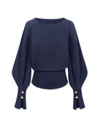Bell Sleeve Cinched Sweatshirt for Women Casual Fit Comfort