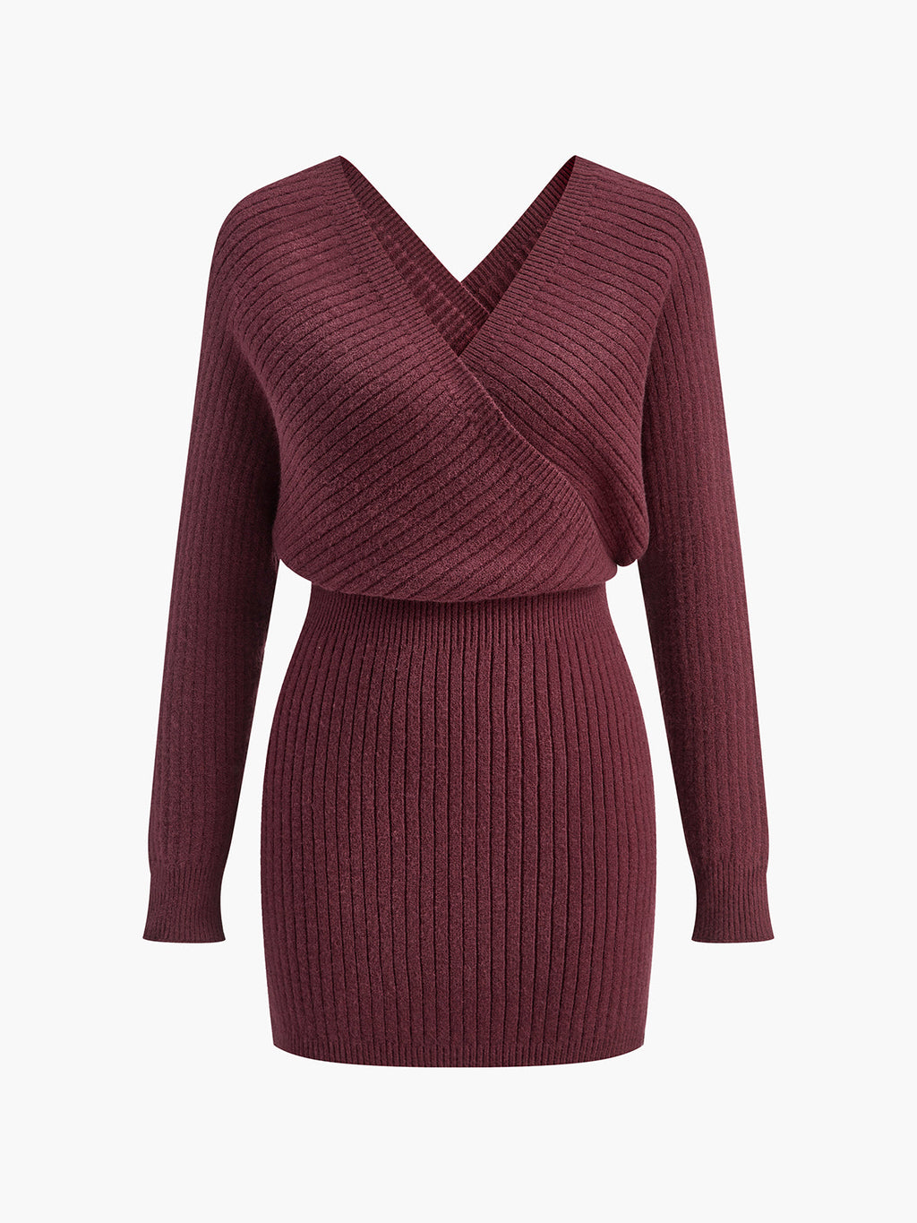Criss Cross Cinched Sweater Dress - Elegant Fitted Winter Apparel