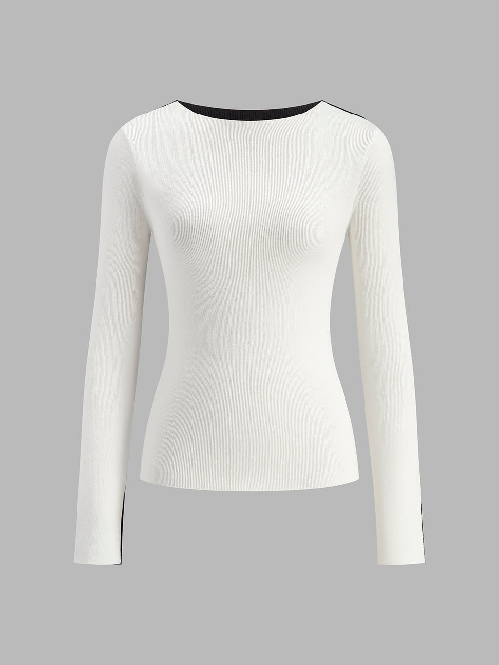 Two Tone Panel Knit Top for Stylish Casual Wear