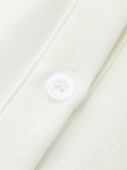 Pleated Cuff Collar Tied Button Shirt with Elegant Long Sleeves