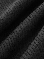 Ribbed Contrast Cuff Sweater Cozy Warm Winter Knit