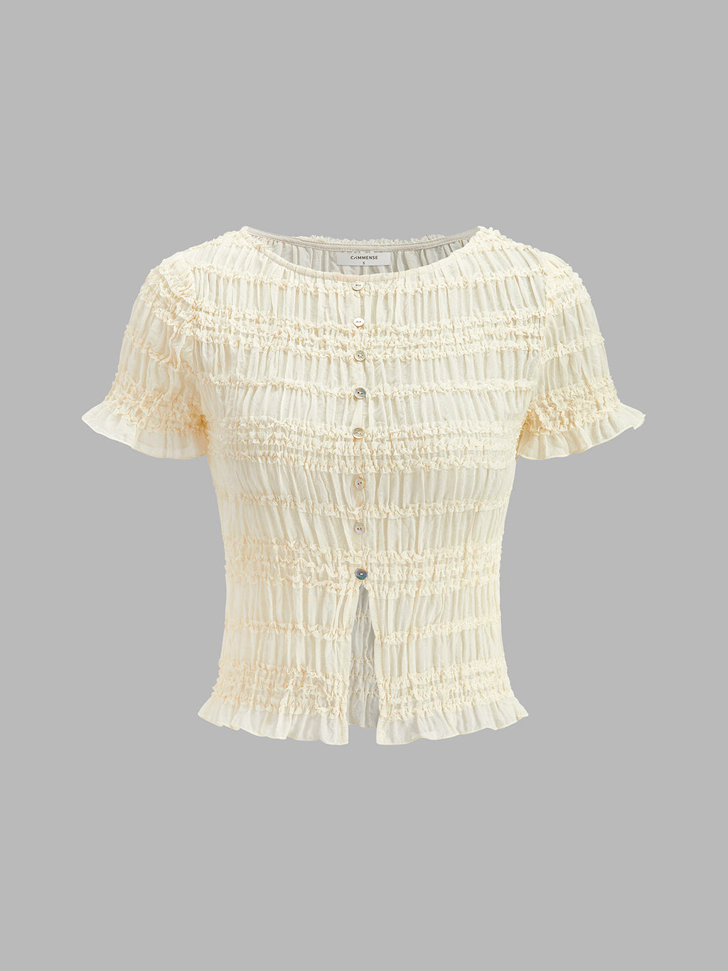Semi-Sheer Ruffled Crop Top Skirt Set for Women, Summer Fashion Outfit