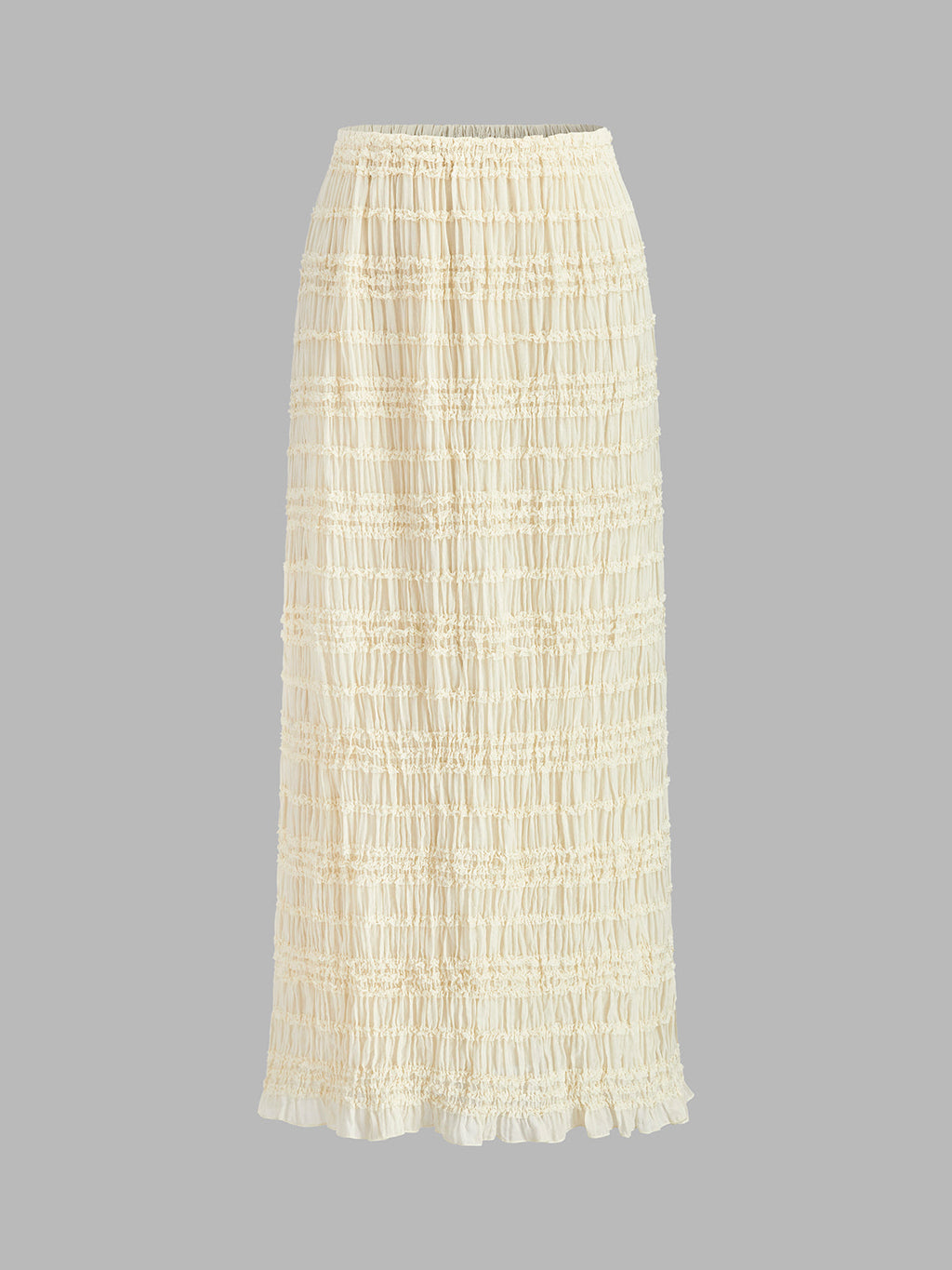 Semi-Sheer Ruffled Crop Top Skirt Set for Women, Summer Fashion Outfit
