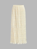 Semi-Sheer Ruffled Crop Top Skirt Set for Women, Summer Fashion Outfit