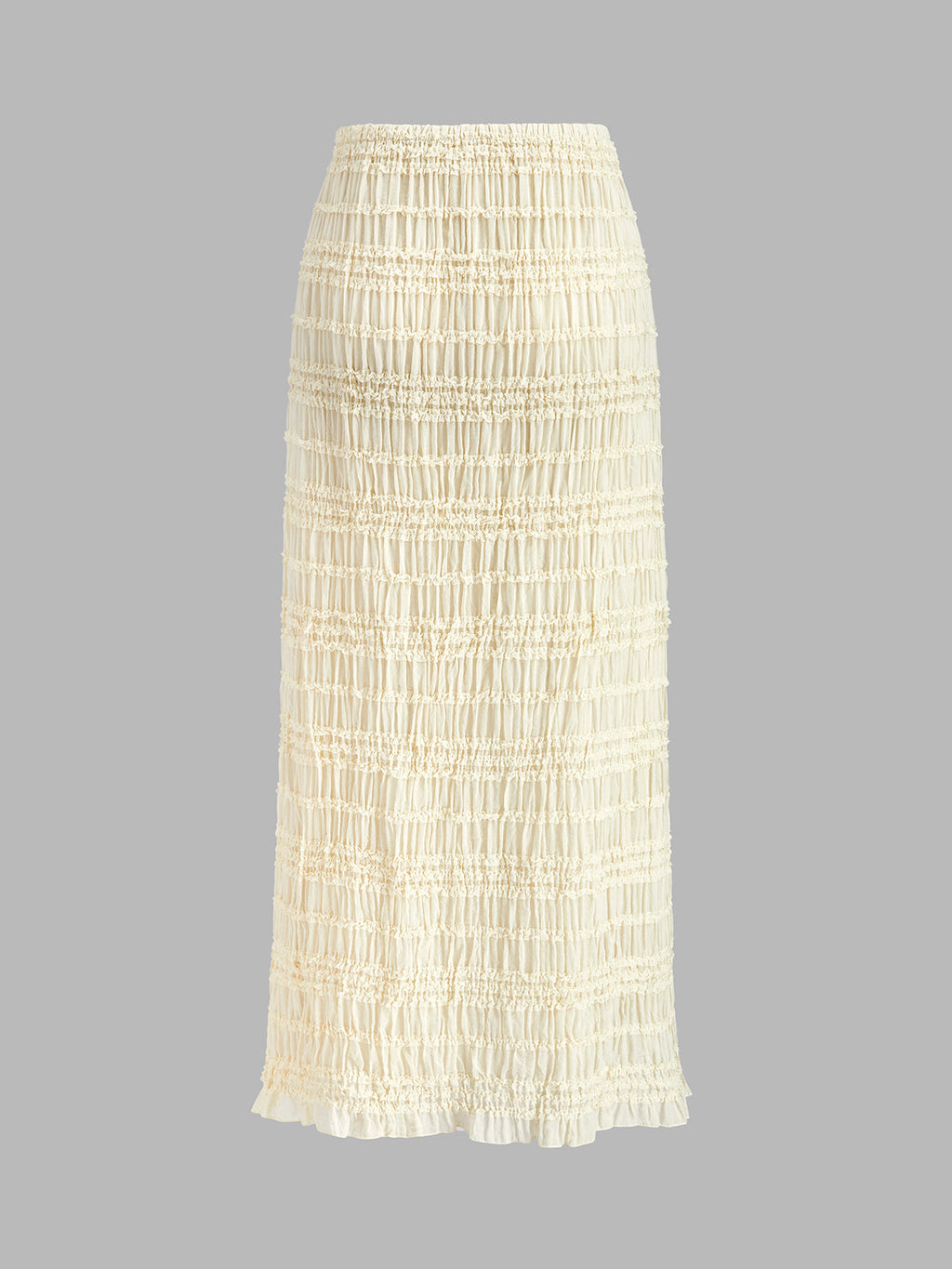 Semi-Sheer Ruffled Crop Top Skirt Set for Women, Summer Fashion Outfit