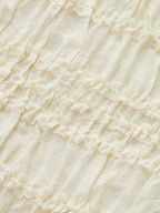 Semi-Sheer Ruffled Crop Top Skirt Set for Women, Summer Fashion Outfit