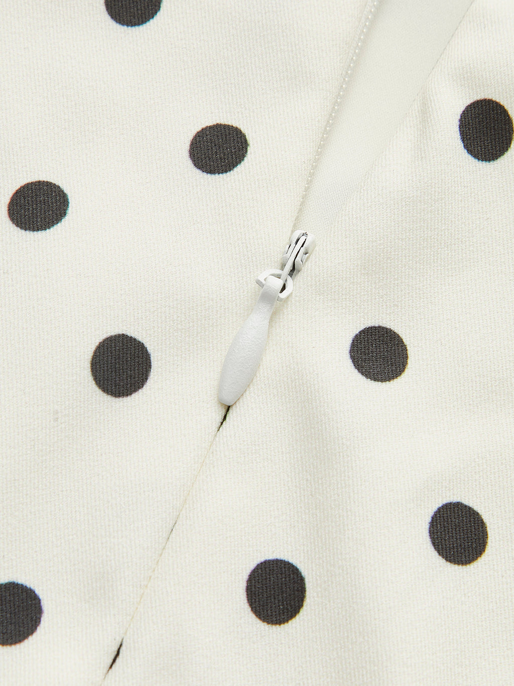 Polka Dot Lace-Up Back Dress with Flared Skirt Detail