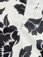 Floral Square Neck Slip Dress with Ruffle Detail
