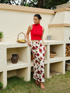 Floral Print High-Waist Skirt Trendy Spring Summer Fashion