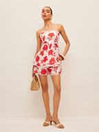 Floral Strapless Top With Pockets Shorts Set Women's Summer Outfit