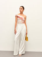 Tie-Dye One-Shoulder Top Trendy Boho Chic Style