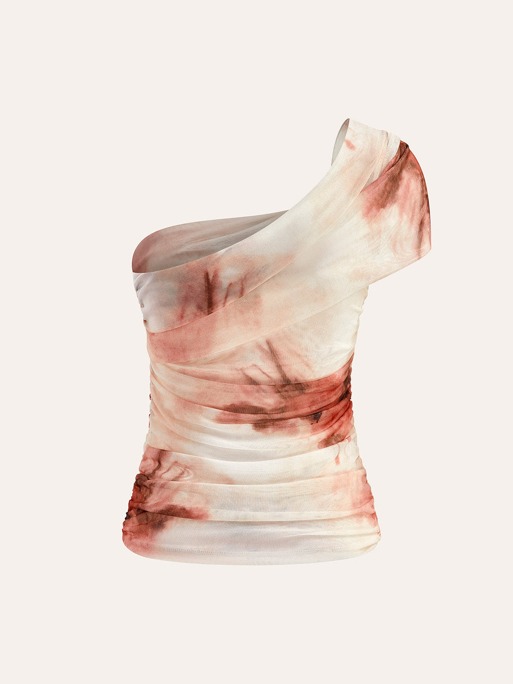 Tie-Dye One-Shoulder Top Trendy Boho Chic Style