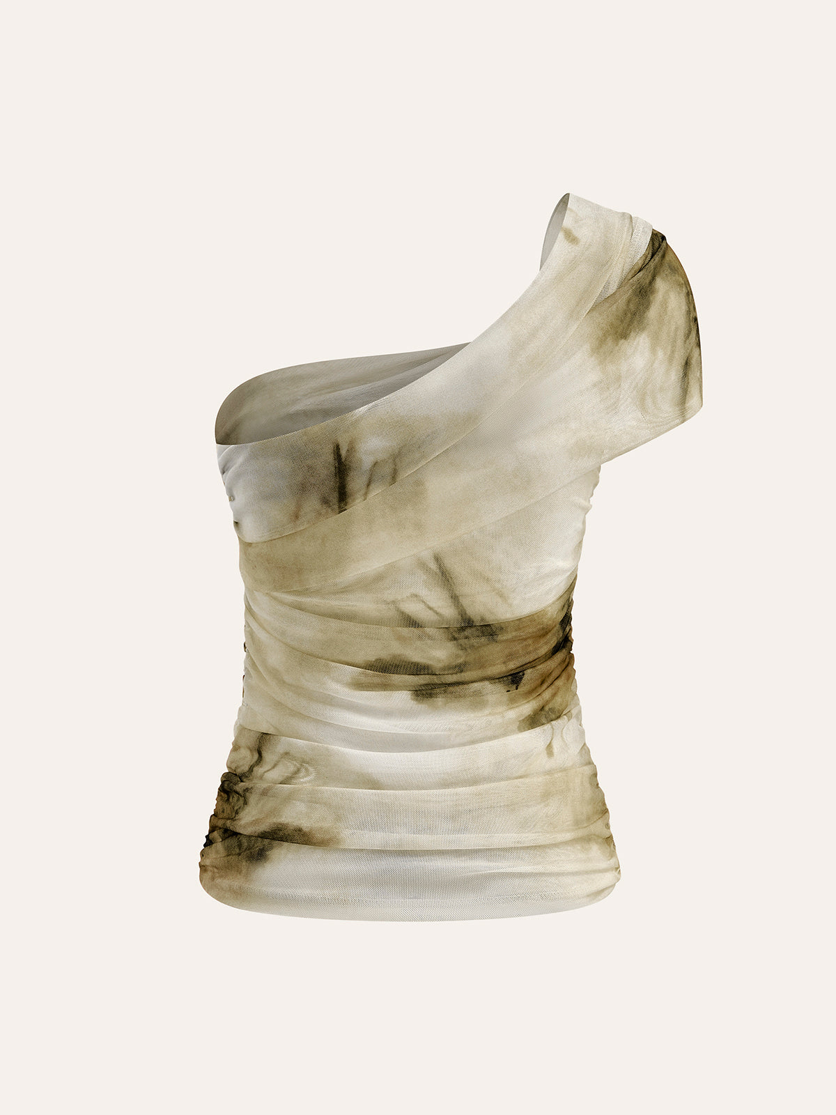 Tie-Dye One-Shoulder Top Trendy Boho Chic Style