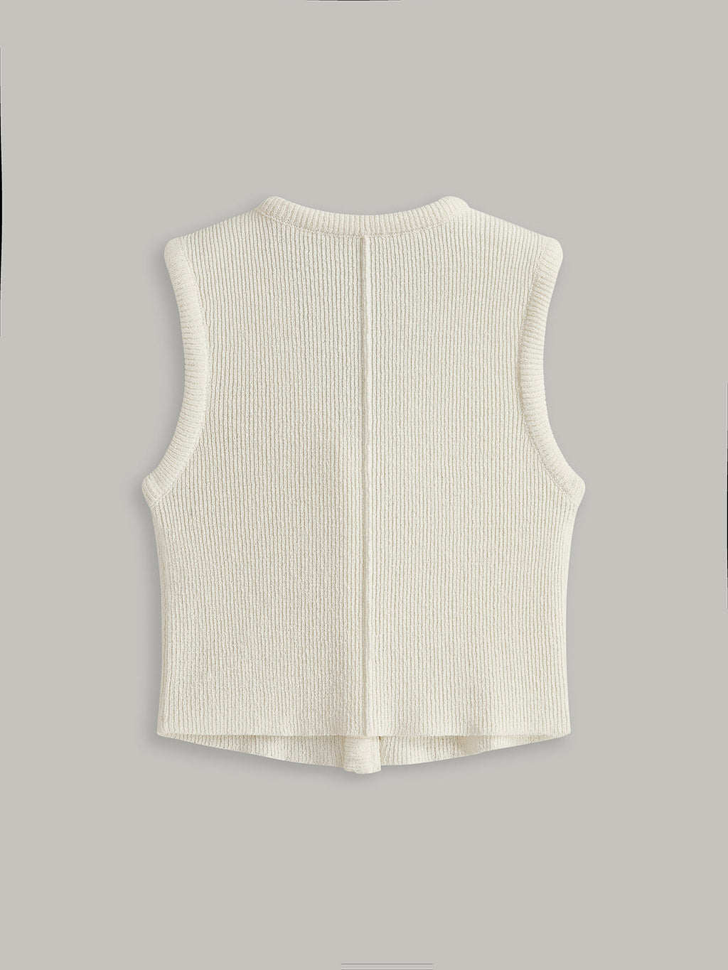 Button Front Sweater Vest with V-Neck Casual Fit