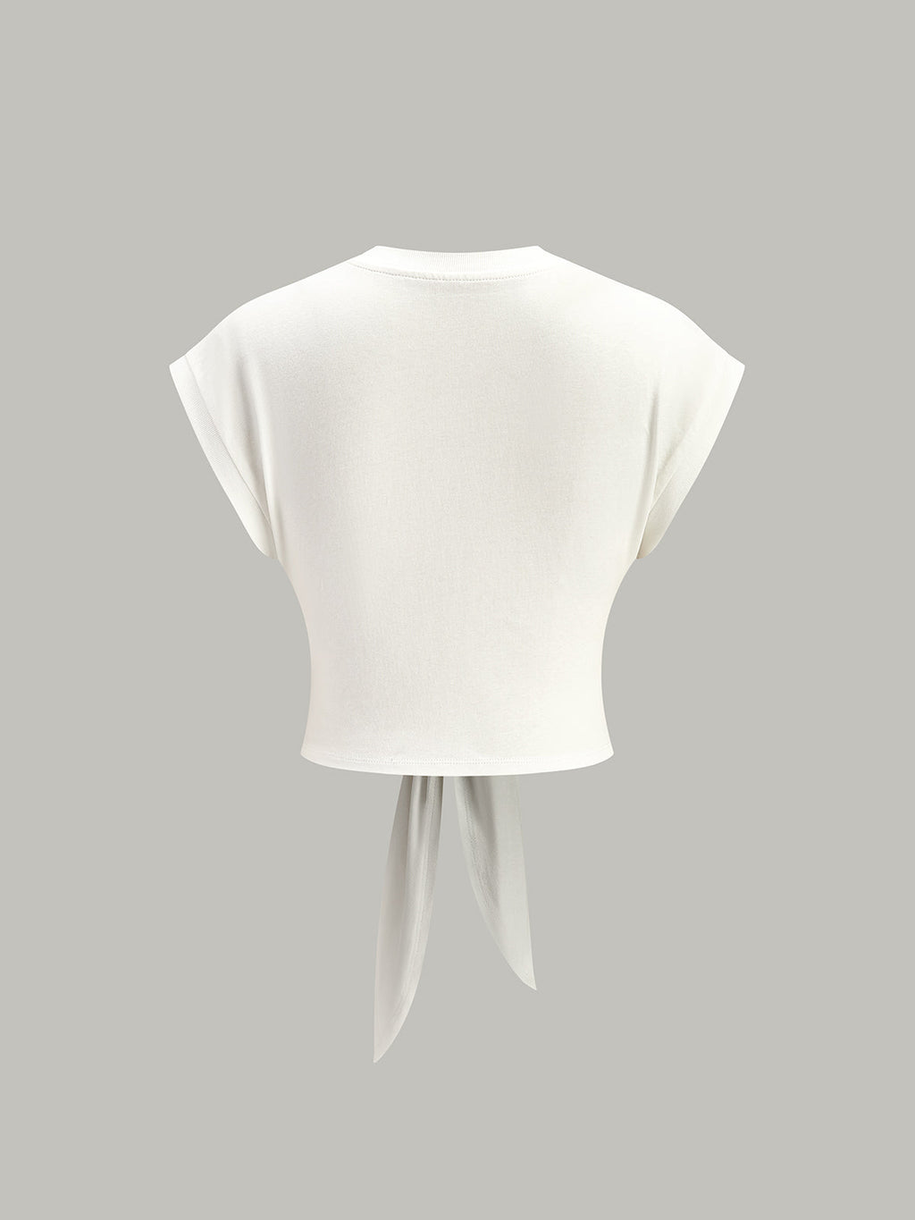 Tie-Front Cap Sleeve Top Women's Casual Blouse