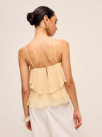 Floral Ruffle Halter Top for Women with Tie Neck Closure