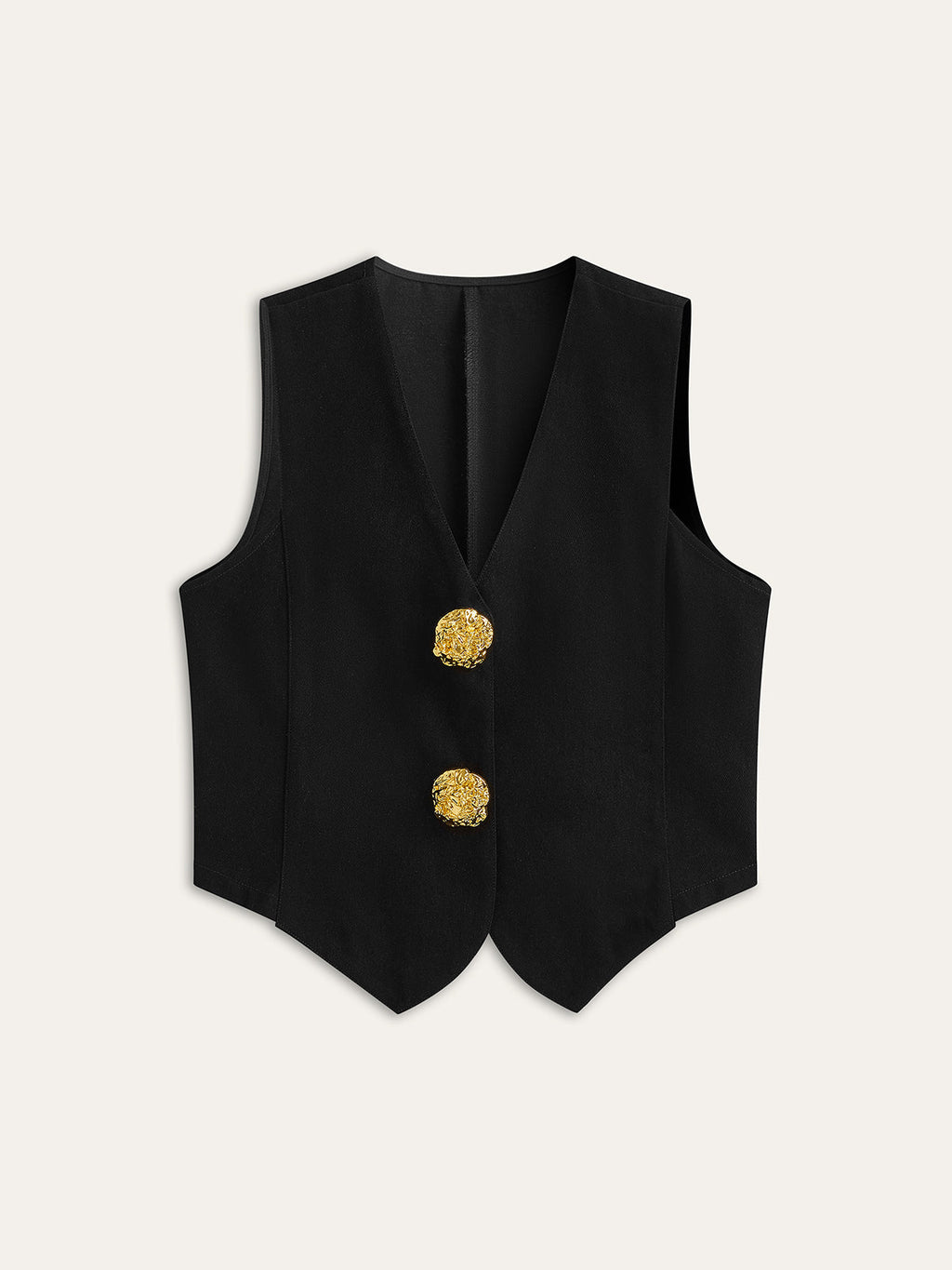 Tailored Denim Button-Up Vest for Everyday Fashion