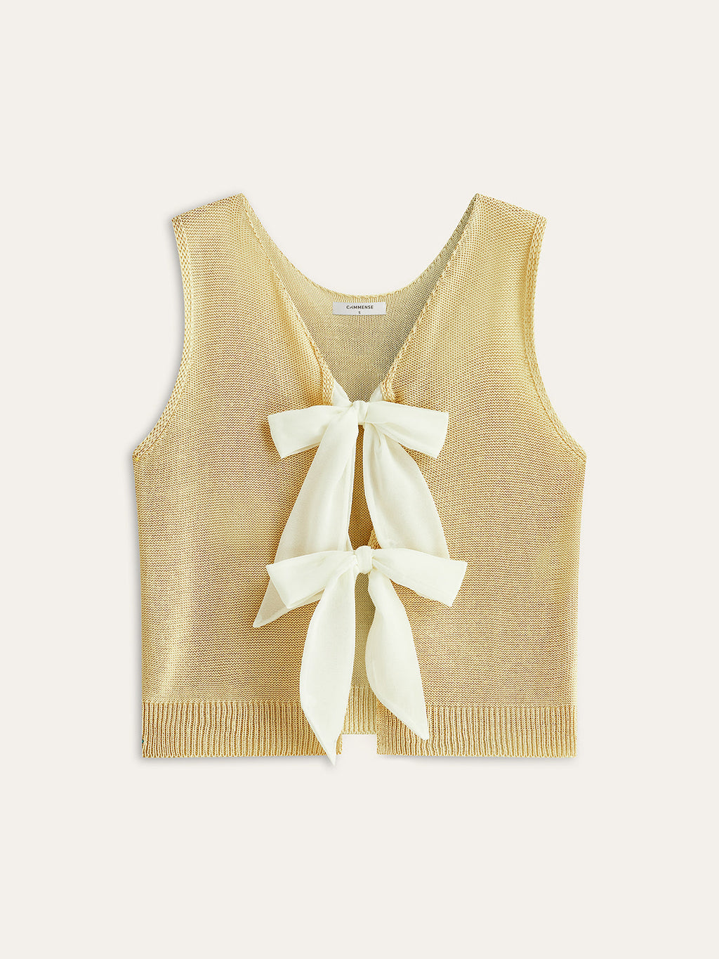 Bow Tie Knit Top Comfort Fit Casual Style Pullover