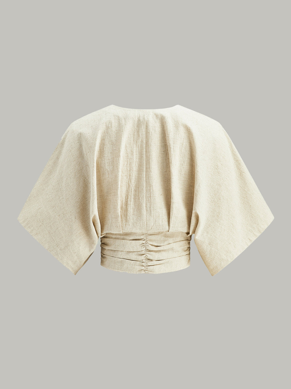Cotton & Linen Kimono Sleeve Button Top Casual Lightweight Breathable