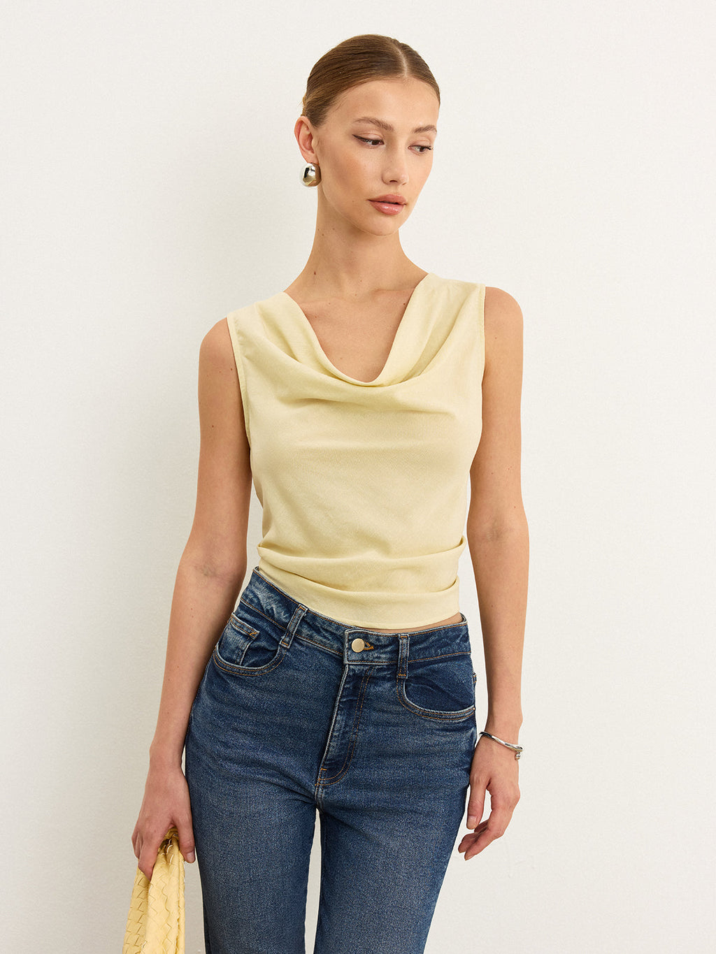 Tie-Back Bow Tank Top Flowy Summer Style Women's