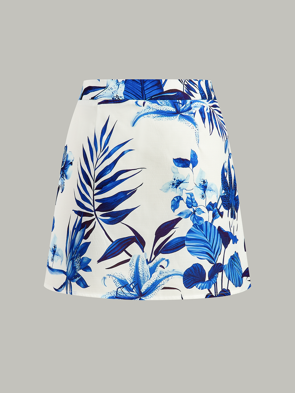 Asymmetric Wrap Skirt with Adjustable Tie Closure