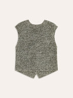 Knit Button-Down Vest with Side Pockets for Women