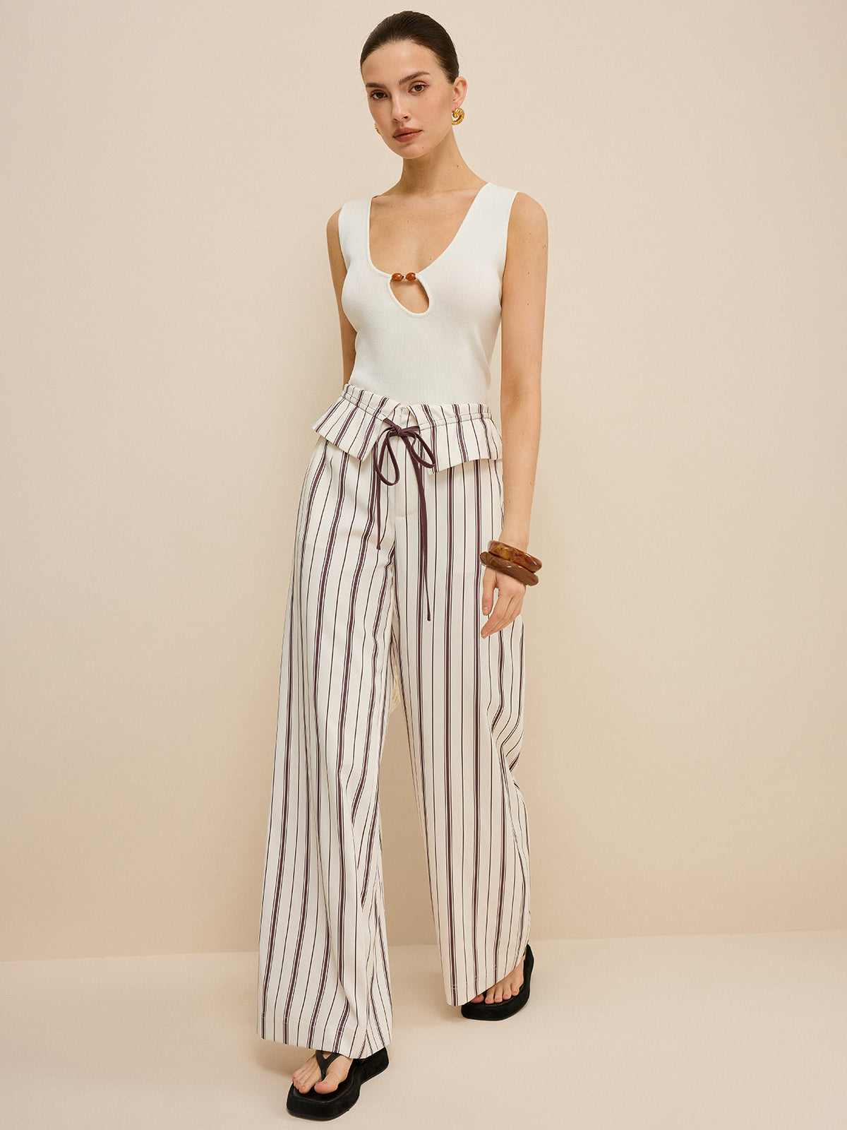 Cut-Out Tank Top for Women, Summer Casual Wear