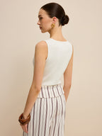 Cut-Out Tank Top for Women, Summer Casual Wear