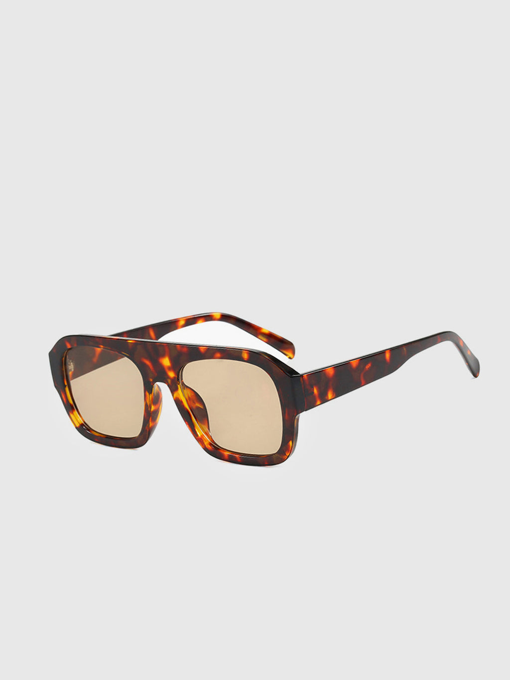 Leopard Printed Square Sunglasses for Women UV Protection